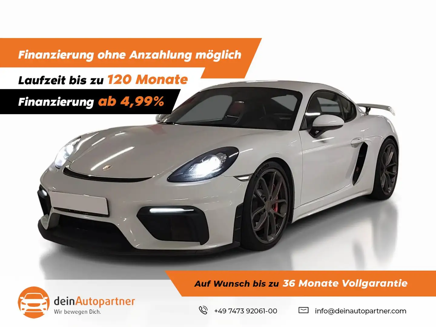 Porsche 718 Cayman GT4 PDK/SPORT CHRONO/PASM/AGA+  PDK Fehér - 1