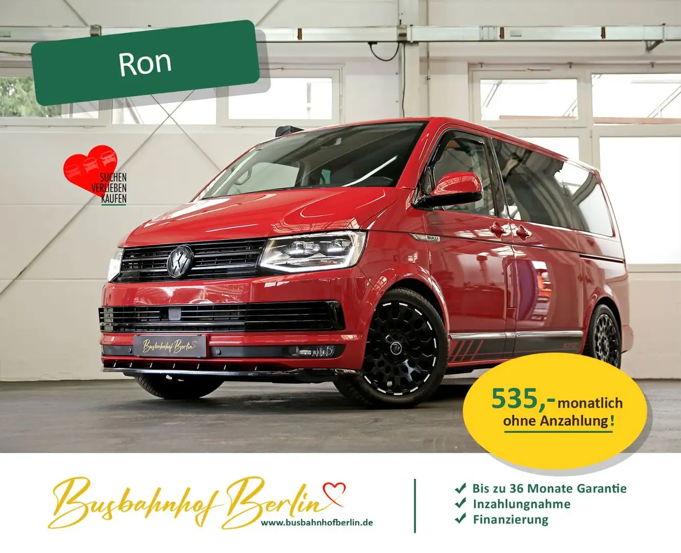 Volkswagen T6 Multivan Highline DSG LED Standhzg. Navi AHK Rood - 1