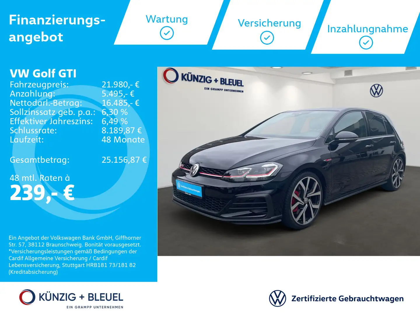 Volkswagen Golf GTI 245 PS*Nav*ACC*Spiegel Paket*Front Ass Noir - 1