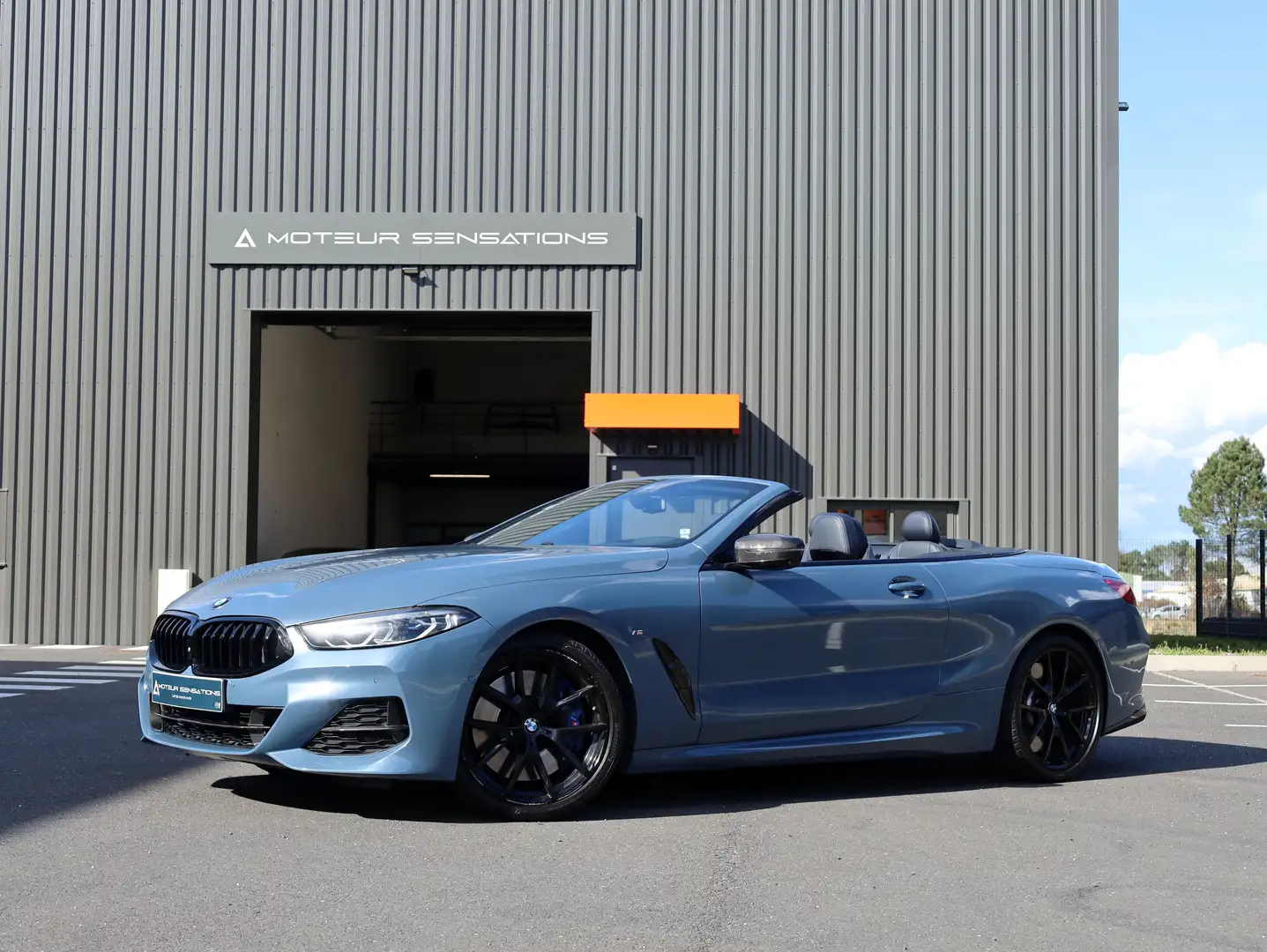 BMW 840 Cabriolet 840d xDrive 320 ch BVA8 M Sport Bleu - 1