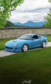 Biturbo 6-Speed, JZA80, Porsche Miami Blue