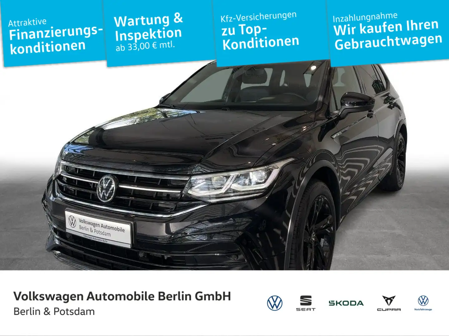 Volkswagen Tiguan Allspace 2.0TSI DSG R-Line 4x4 STHZG 7-Si Schwarz - 1