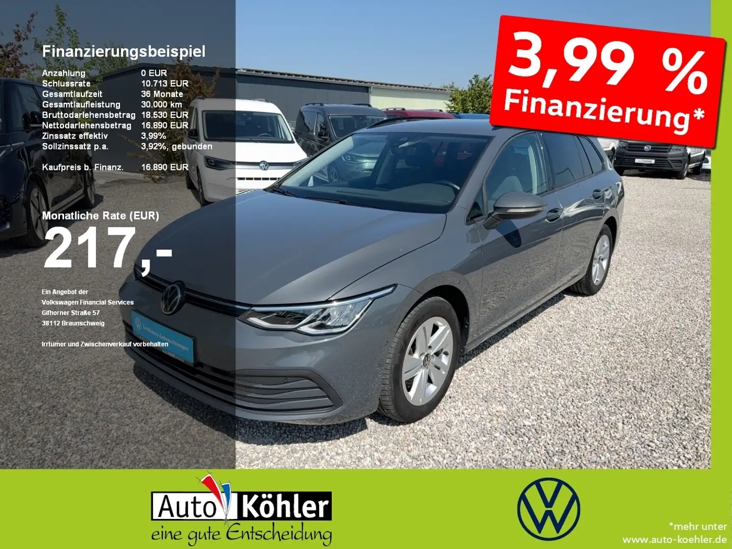 Volkswagen Golf Variant Life TDi DSG Keyless Access (Schließ- u. Startsyst Gris - 1