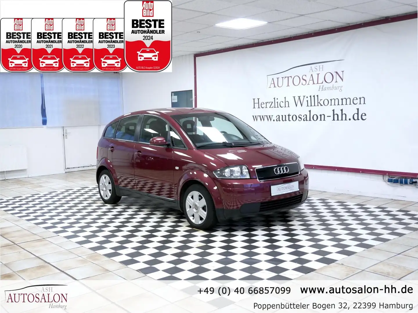 Audi A2 1.6 FSI Style*Sehr gepflegt*TÜV & Zahnriemen Neu* Rot - 1