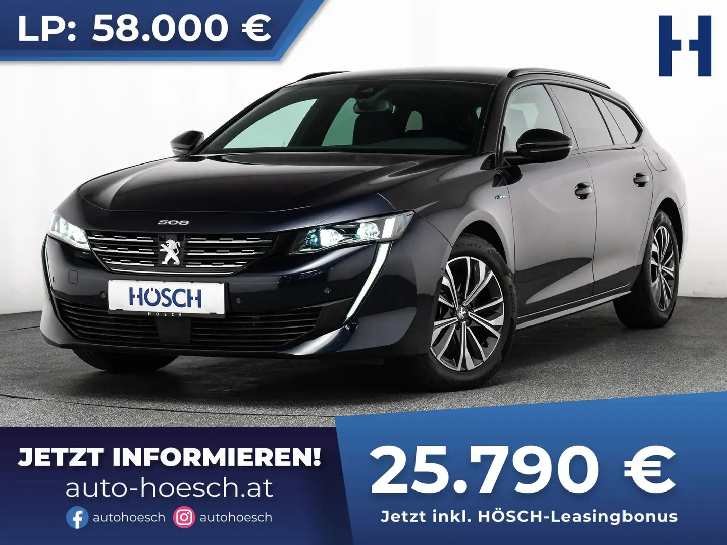 Peugeot 508 SW PHEV 225 Allure Aut. R-KAM NAV LED ACC -56% Blau - 1