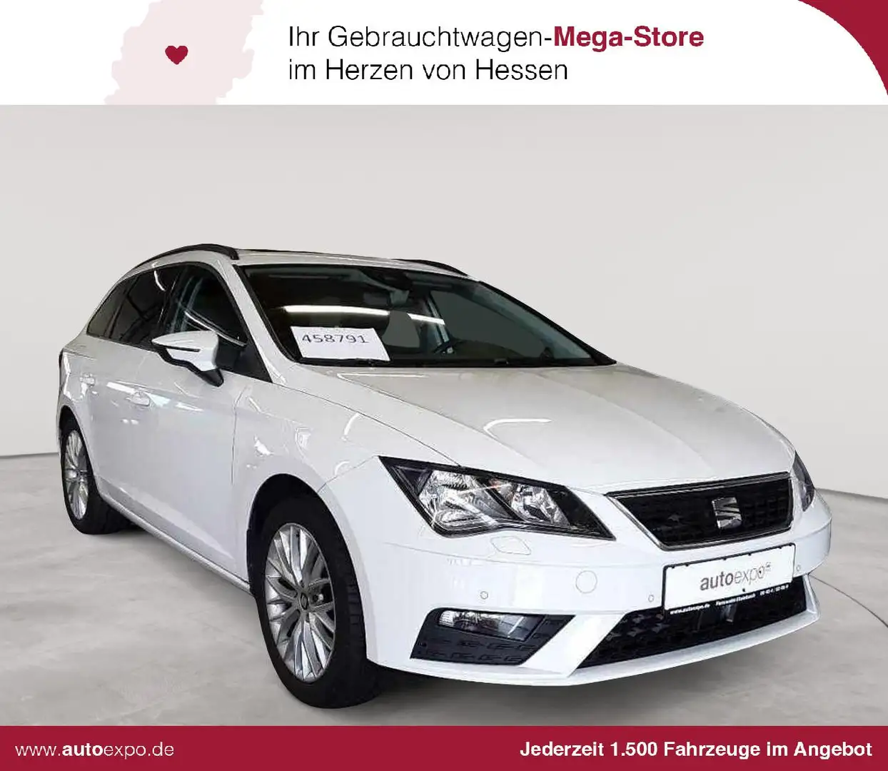 SEAT Leon Leon ST 1.5 TGI DSG Style PANO NAV Weiß - 1