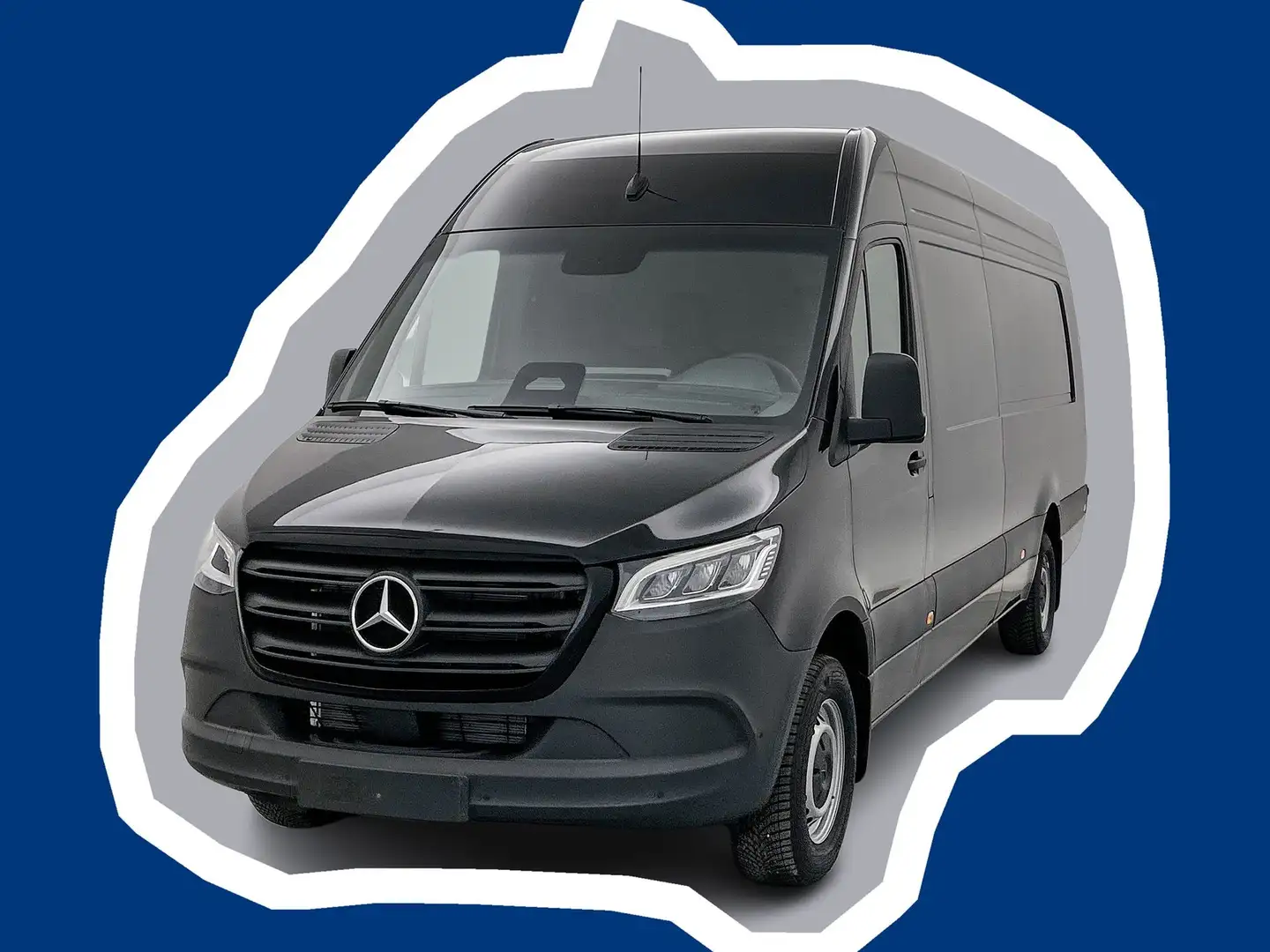 Mercedes-Benz Sprinter 317 1.9 CDI L4H2 Pro 3.5t trekhaak Navigatie Betim Zwart - 1