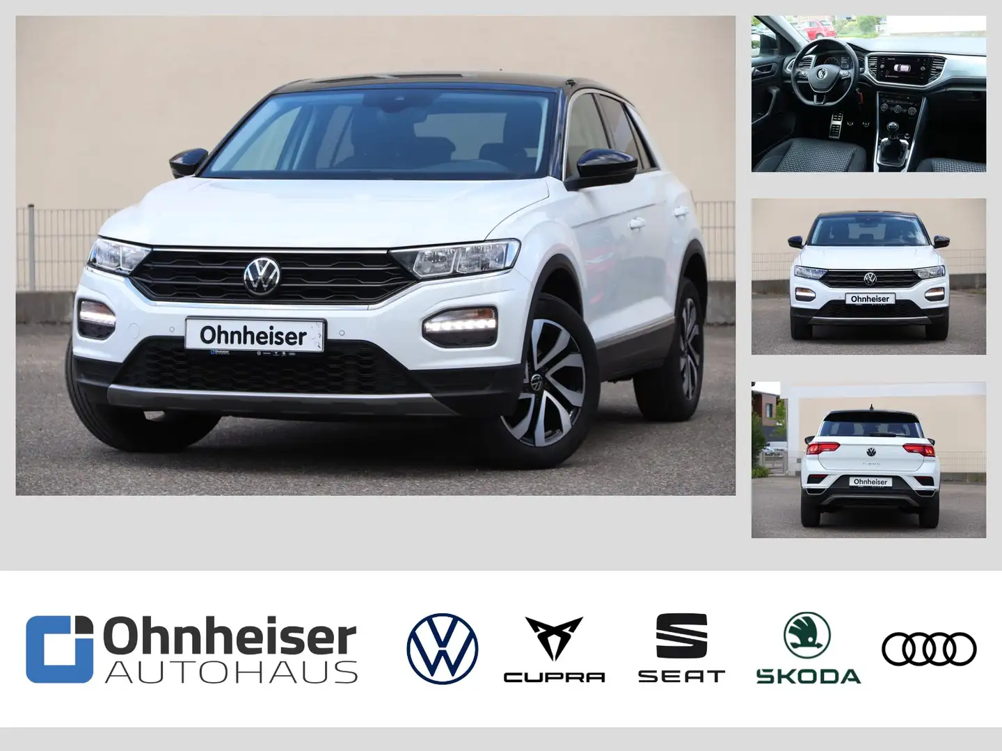 Volkswagen T-Roc 1.0 TSI Active ALU*SHZ*NAVI*PDC*ACC Weiß - 1