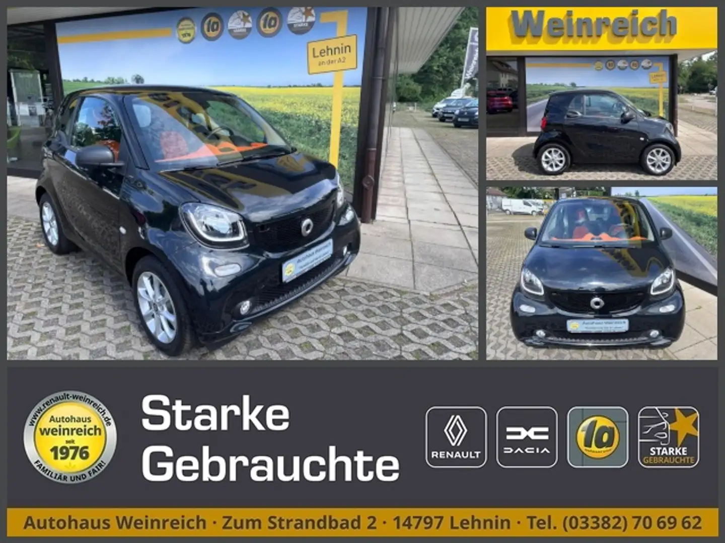 smart forTwo mit Klima, Bluetooth & Navi Klima Navi Schwarz - 1