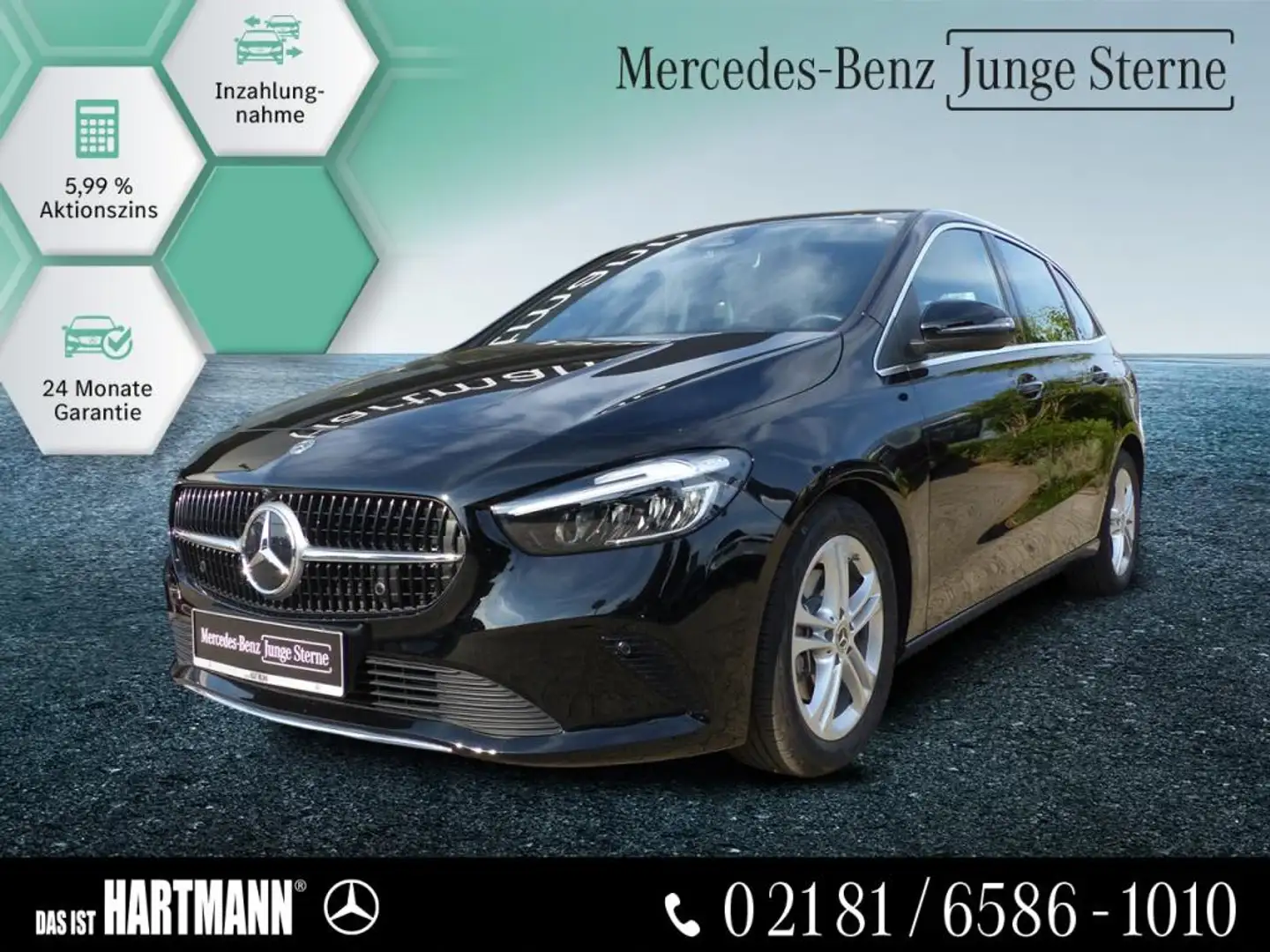 Mercedes-Benz B 200 PROGRESSIVE+MBUX+ADVANCED+R.KAM+NAVI+LED Zwart - 1