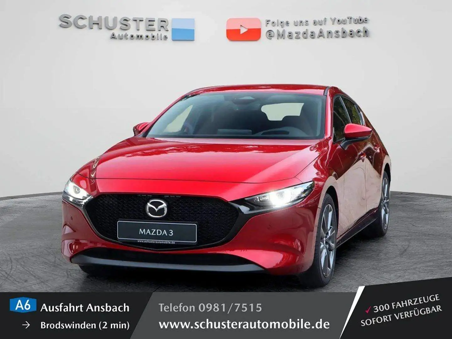 Mazda 3 Exclusive-Line 2.5l Automatik/BOSE/360° Kamera Rot - 1