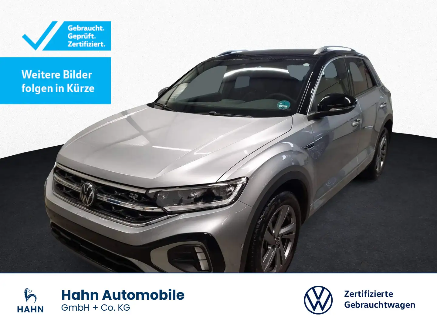 Volkswagen T-Roc 1.5TSI DSG R-Line AHK Cam LED+ Navi Sitzhe Silber - 1