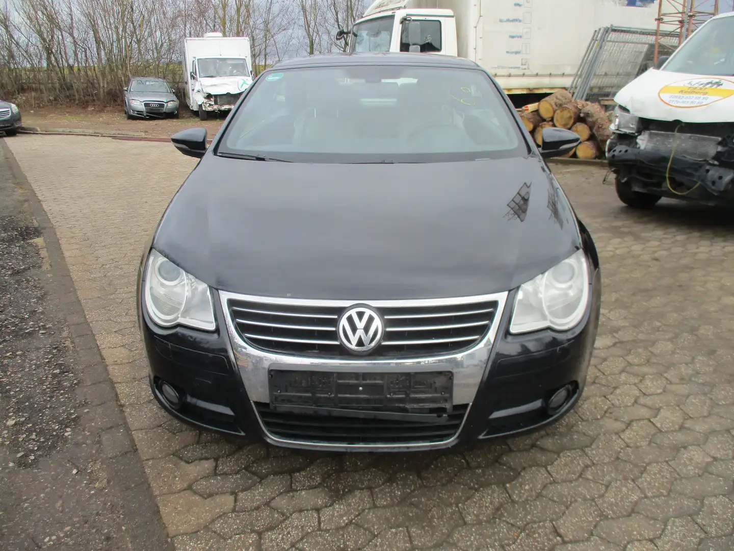 Volkswagen Eos 2.0 TDI-Leder-Klima-Alu-Euro-5- Schwarz - 2