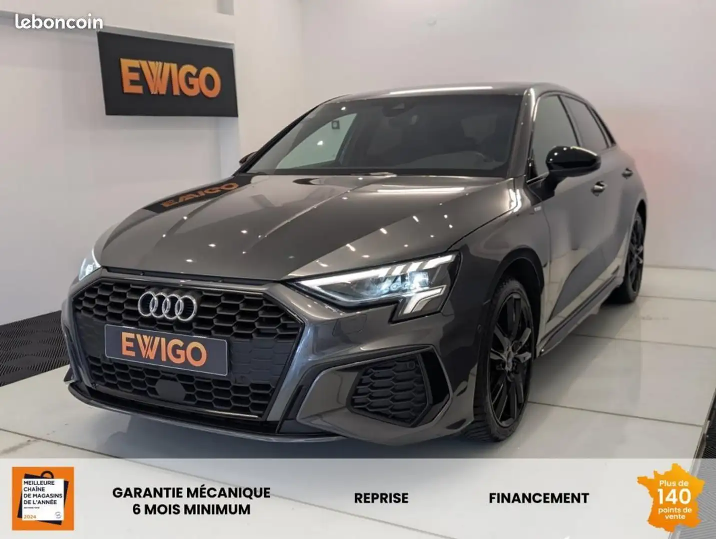 Audi A3 2.0 35 TDI 150ch S line S-TRONIC Gris - 1