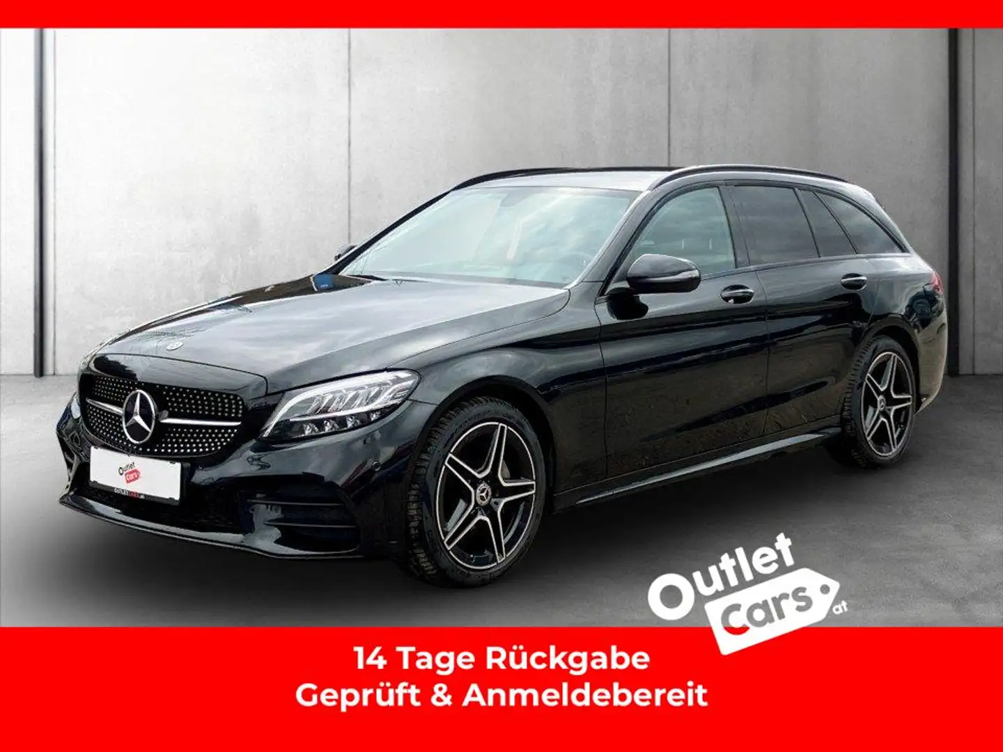 Mercedes-Benz C 220 d T 4MATIC Aut. AMGLine+CARPLAY+AHK+LED Schwarz - 1