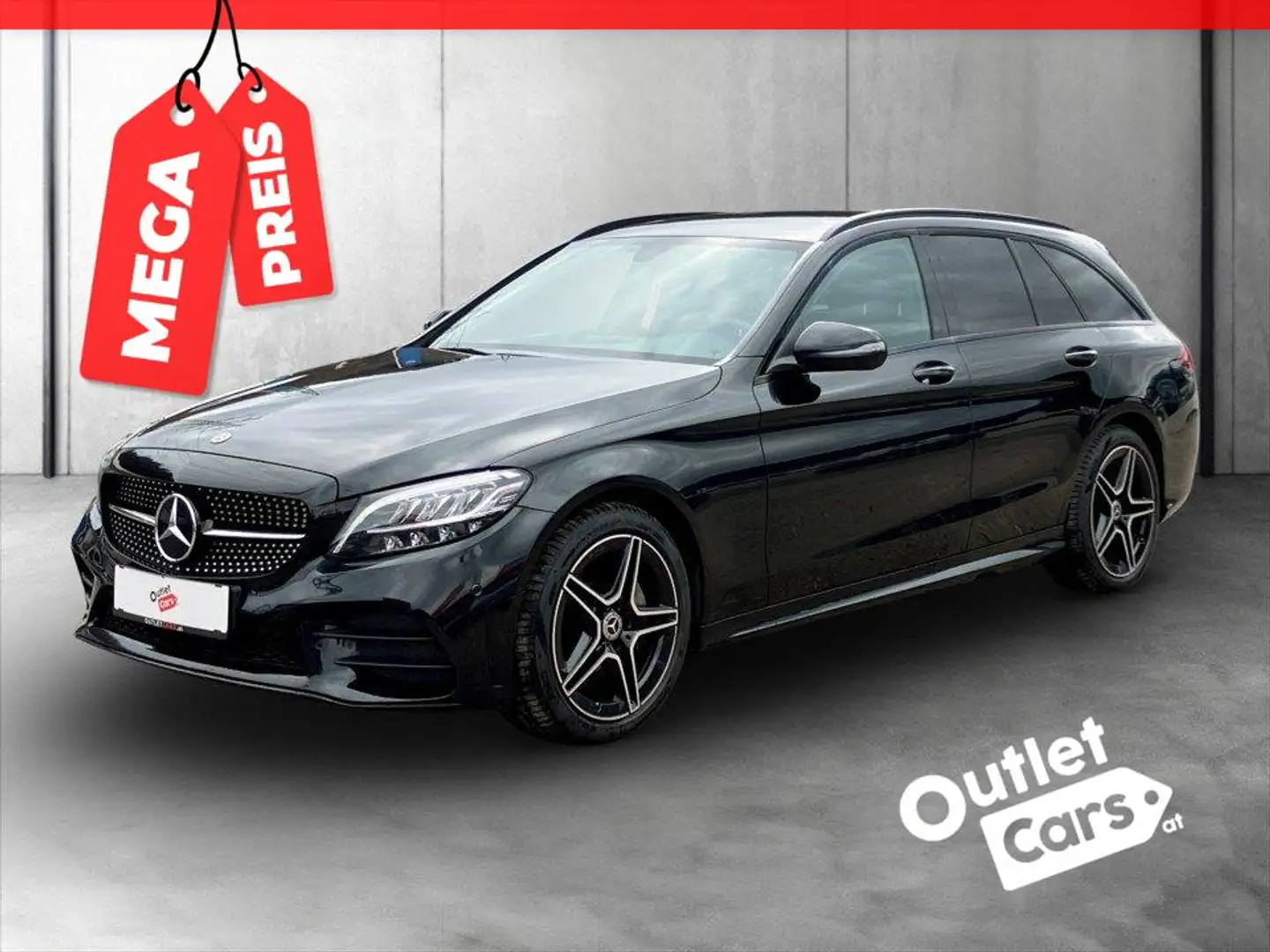 Mercedes-Benz C 220 d T 4MATIC Aut. AMGLine AHK+LED+MEGAPREIS Schwarz - 1