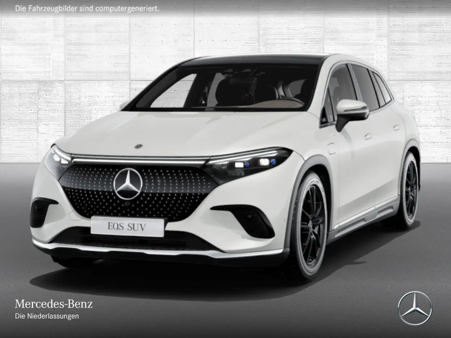 Mercedes-Benz EQS SUV EQS 450 Fahrass Fondent 360° Airmat Pano Distr+ Weiß - 2