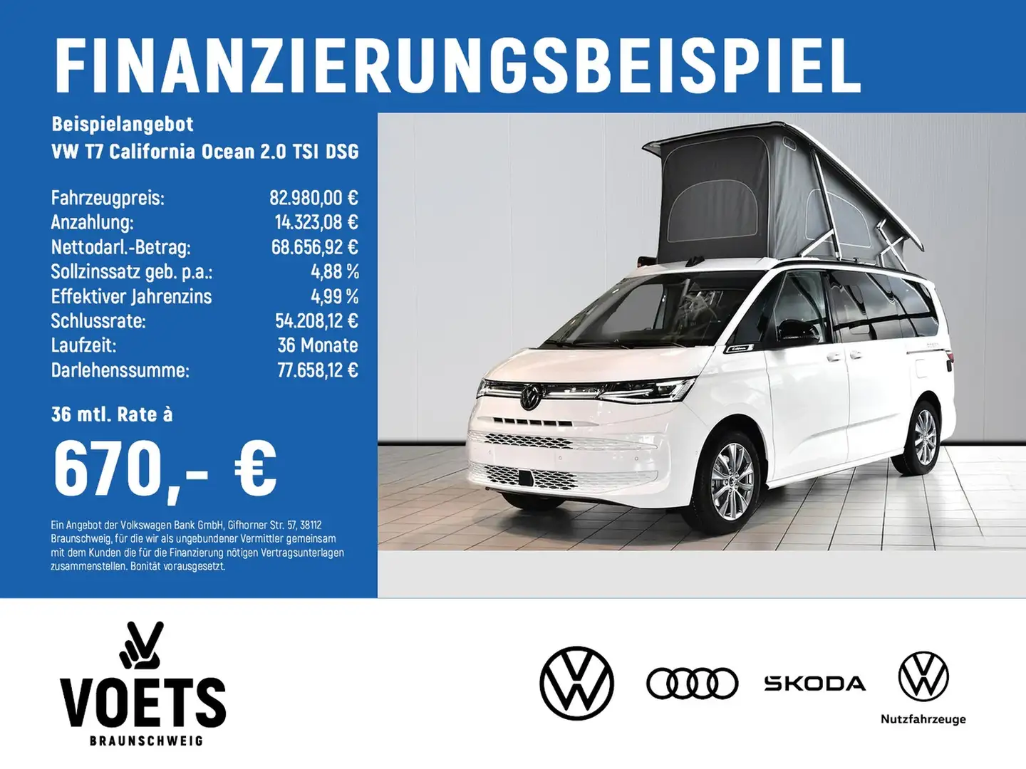 Volkswagen T7 California Ocean 2.0 TSI DSG Blanc - 2