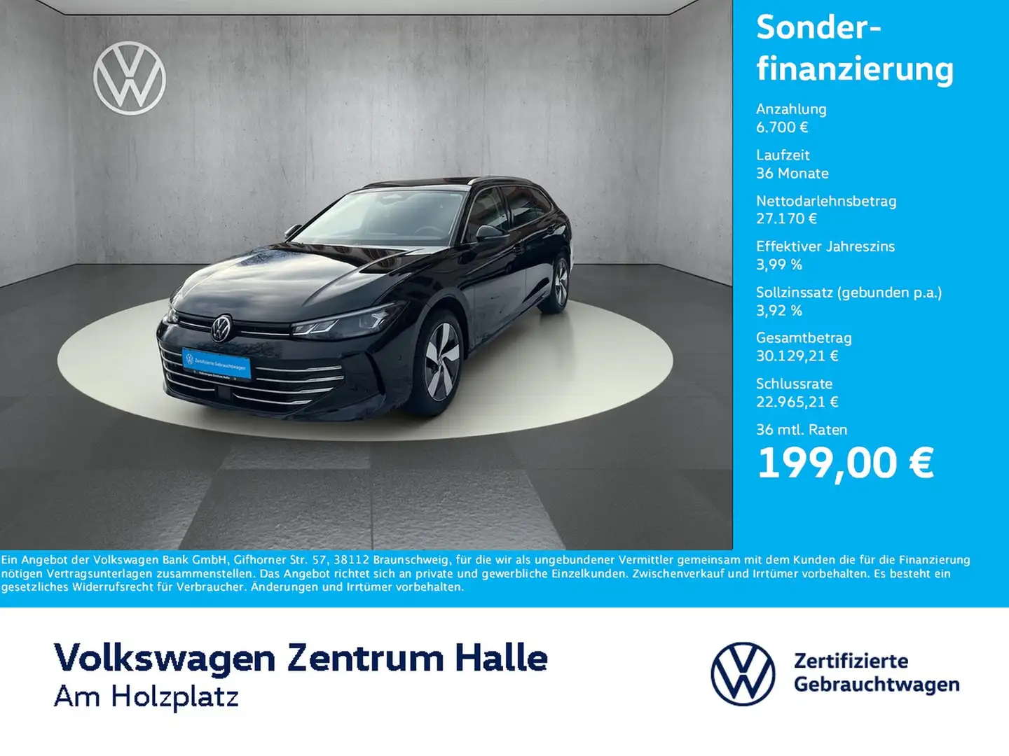 Volkswagen Passat Variant 1,5 l eTSI OPF Business DSG Schwarz - 1