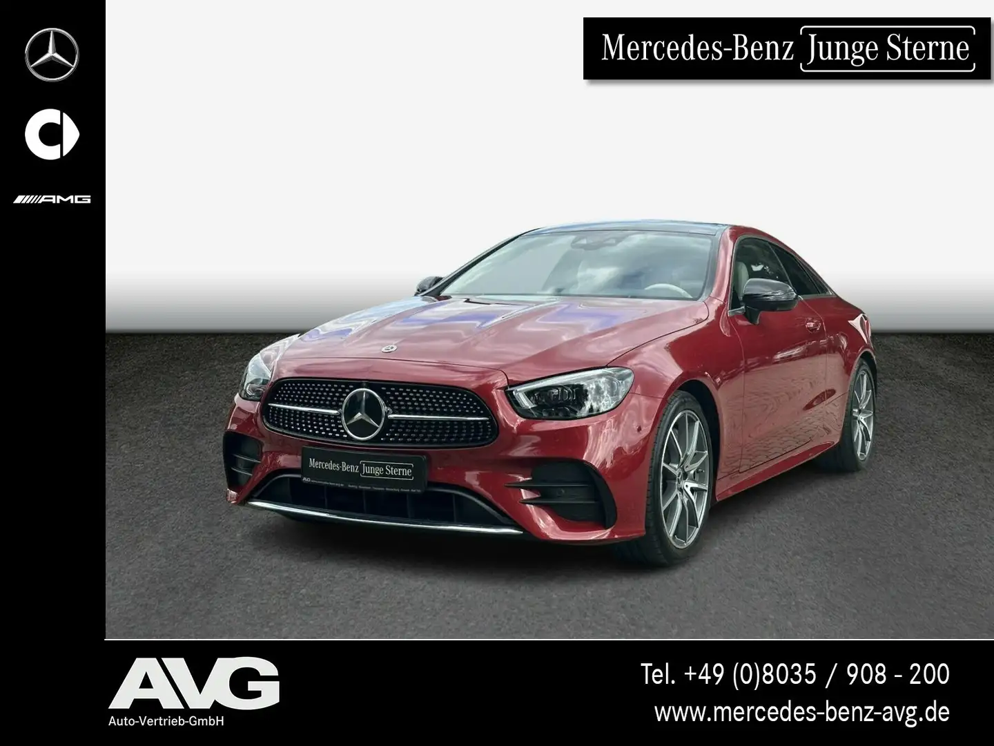 Mercedes-Benz E 450 E 450 4M Coupé AMG 360° DISTRONIC Multibeam Burm Rot - 1