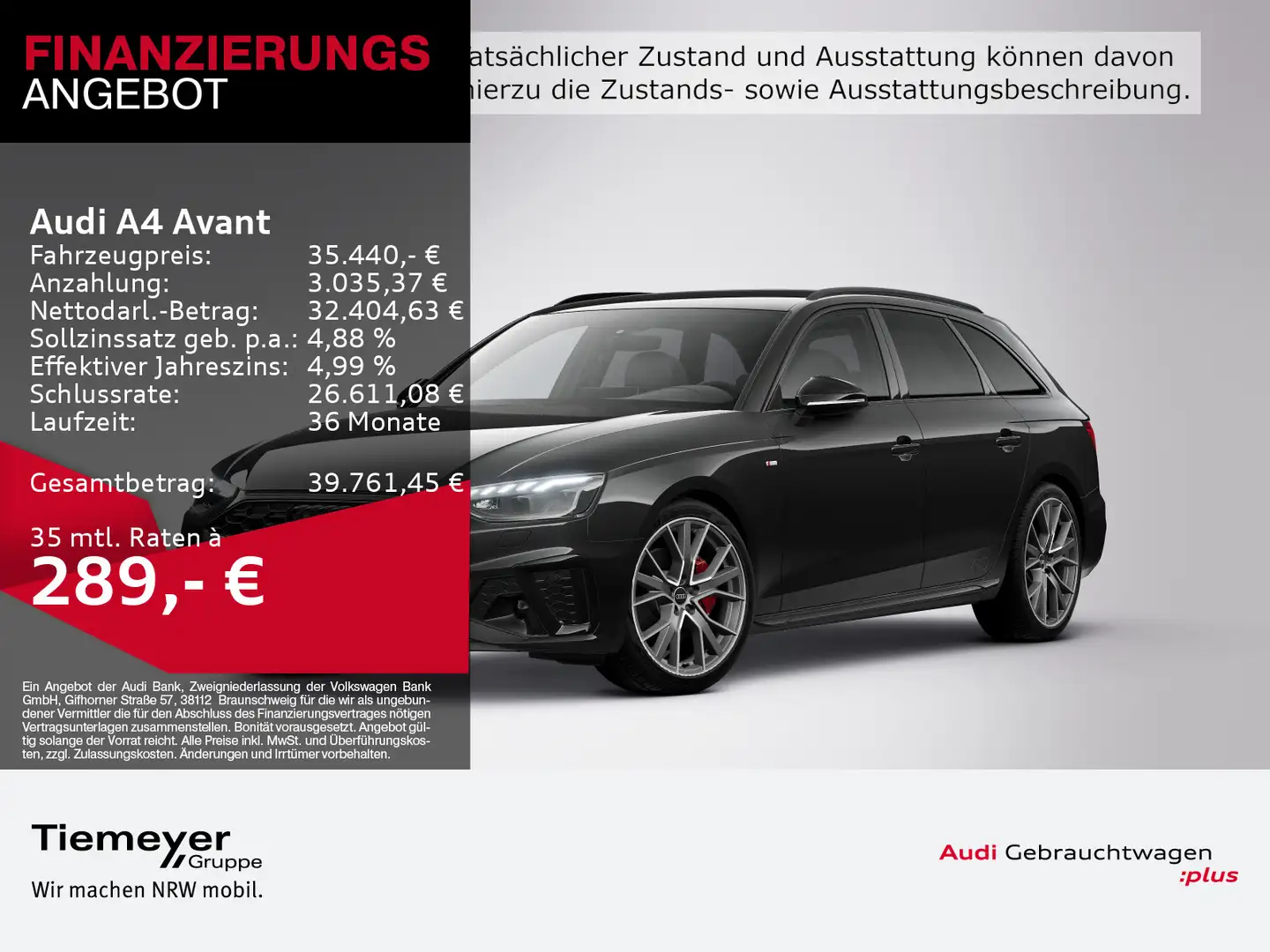 Audi A4 40 TFSI S LINE COMPETITION+ LM19 MATRIX Schwarz - 1