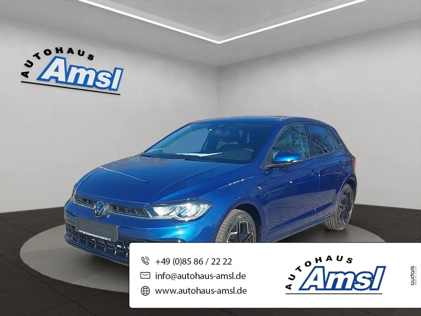 Volkswagen Polo 1.0 TSI R-Line DSG *RKAM*SHZ*Matrix*App- Connect* Blau - 1
