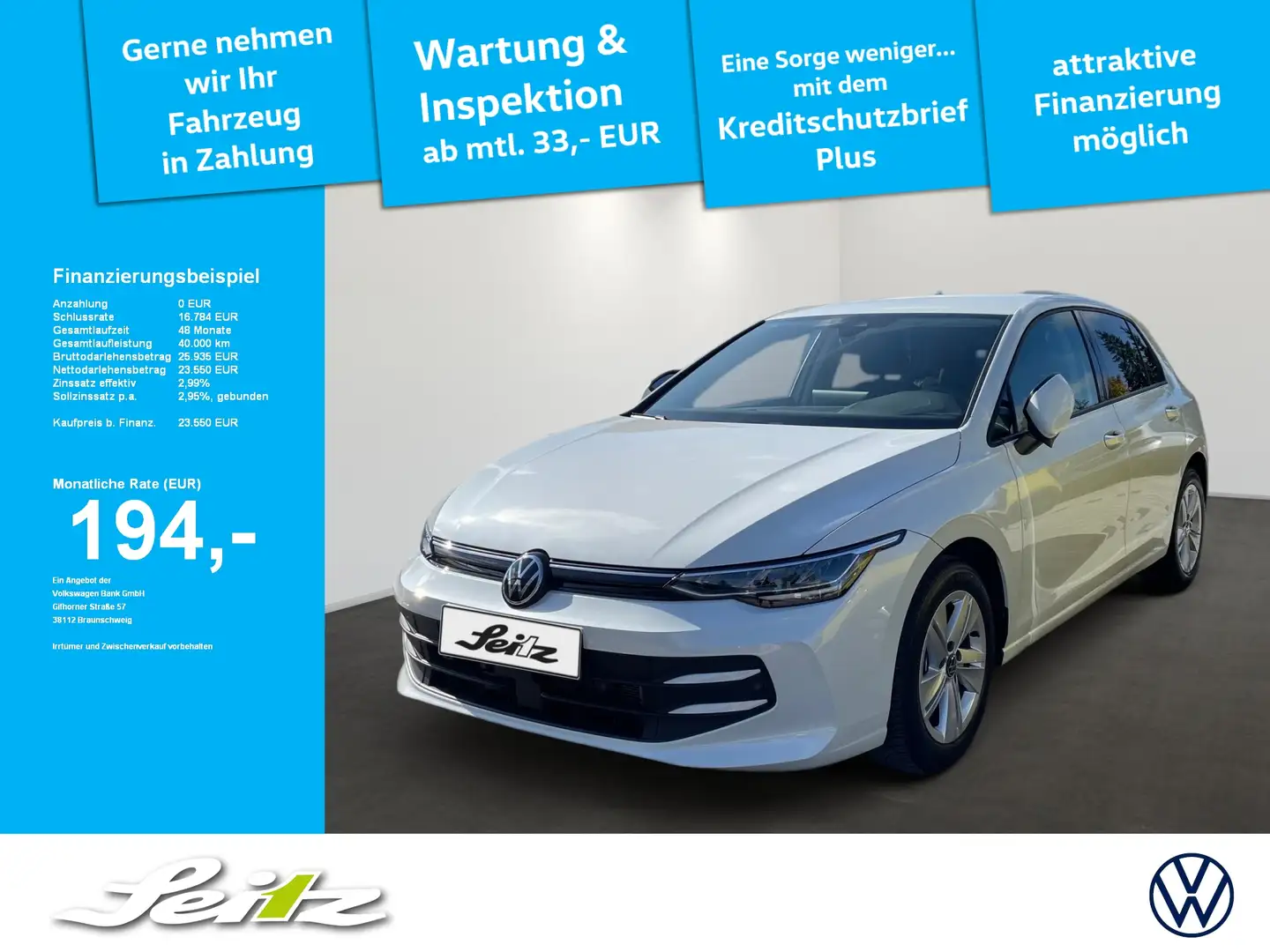 Volkswagen Golf VIII 1.5 TSI Life *LED*NAVI*PARKSENSOR* Blanc - 1