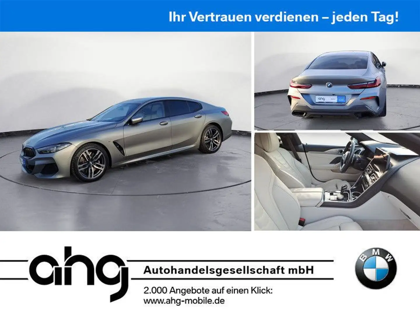 BMW 840 i Gran Coupé M-Sport *Shadow*Laser*Navi*HUD*P Grau - 1
