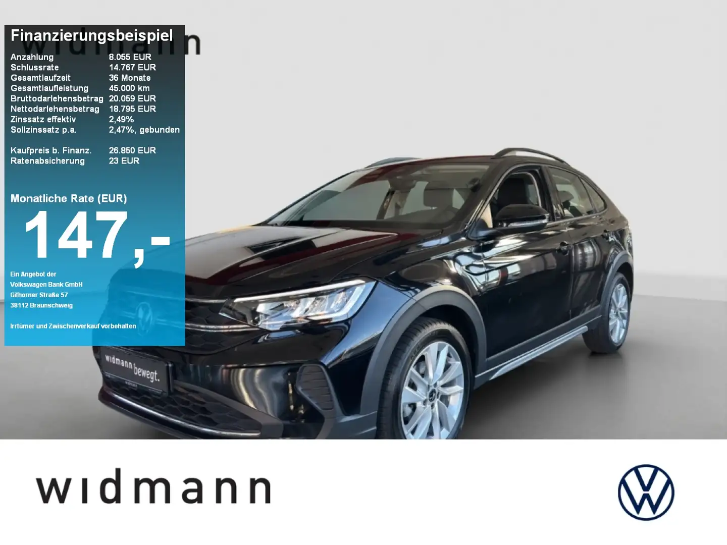 Volkswagen Taigo Life 1.5 TSI 150 PS DSG ACC NAVI Schwarz - 1