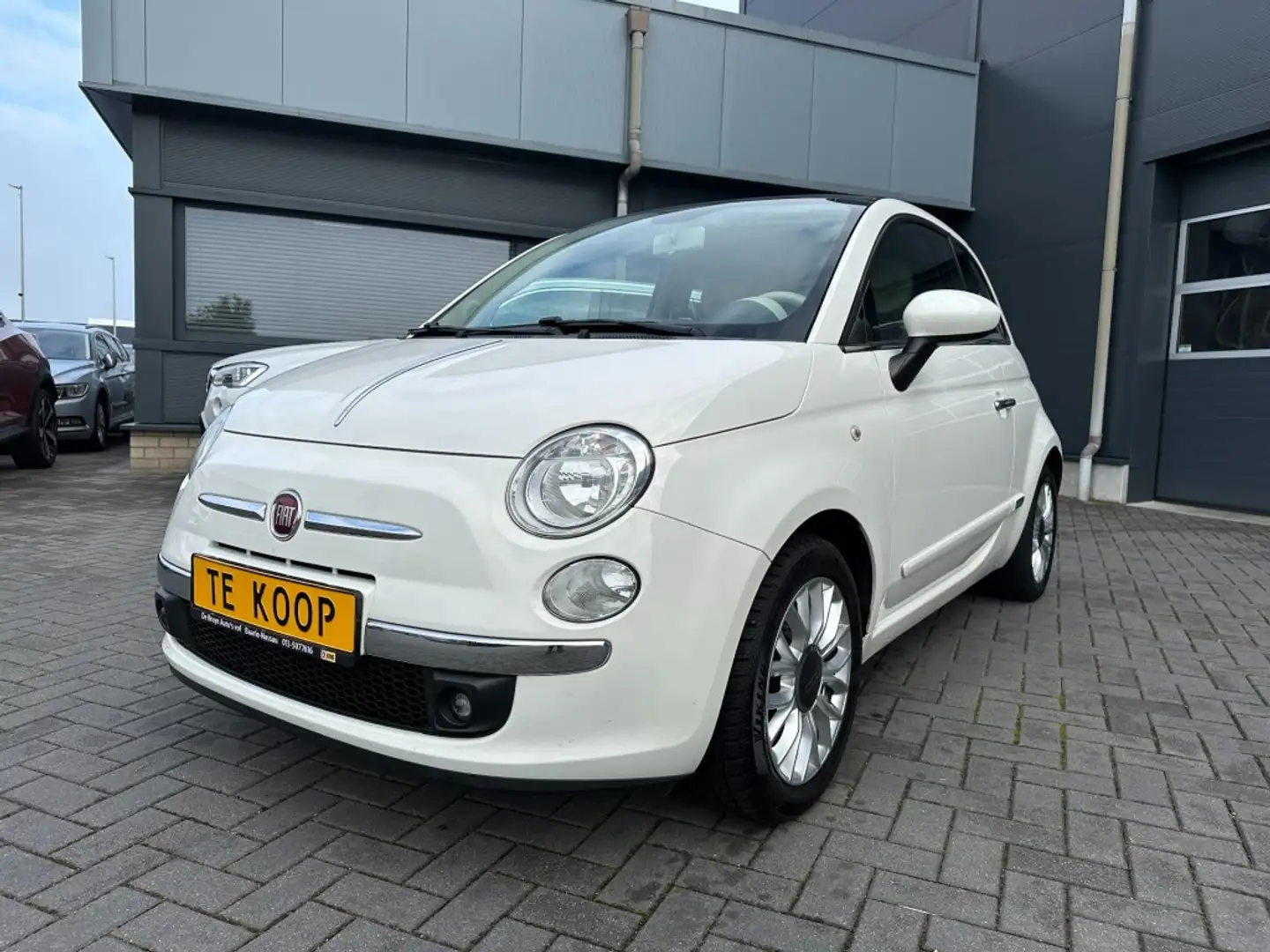 Fiat 500C 1.2i Cabrio Lounge Leder Clima Blanc - 1
