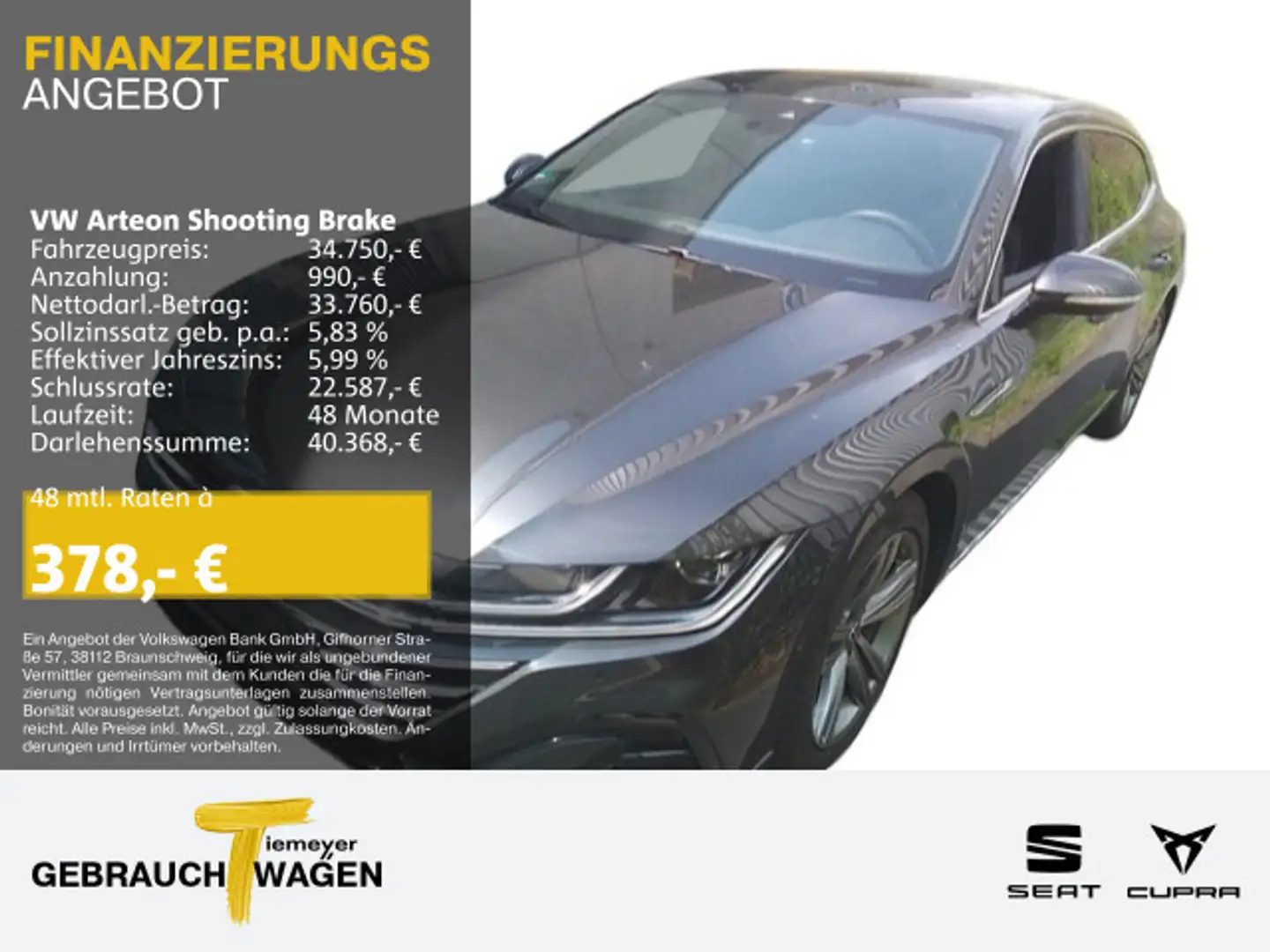 Volkswagen Arteon 2.0 TDI DSG R-LINE IQ.LIGH Grau - 1