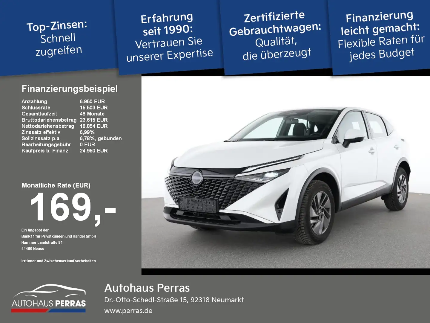 Nissan Qashqai 1.3 DIG-T MHEV Acenta ACC+LED+Navi+SHZ Weiß - 1