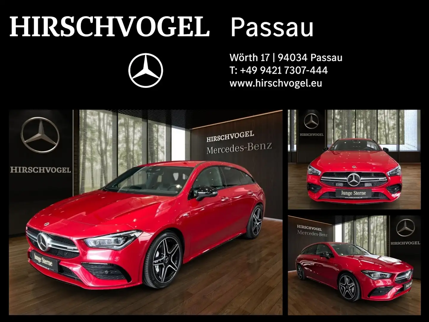 Mercedes-Benz CLA 35 AMG 4M SB Night+DISTRONIC+KEYLESS+Standhz Czerwony - 1