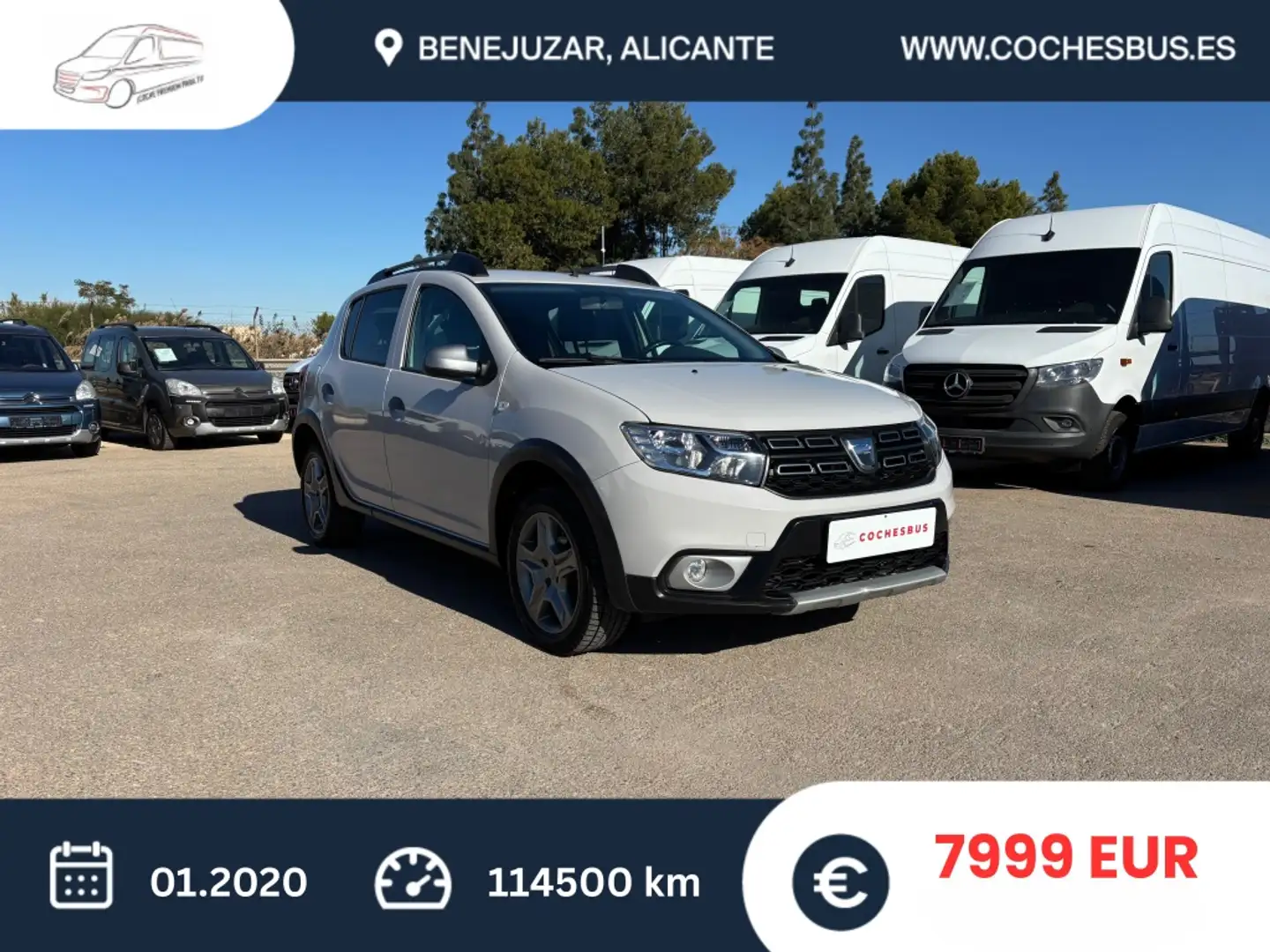 Dacia Sandero 0.9 TCE Stepway Comfort 66kW Gris - 1