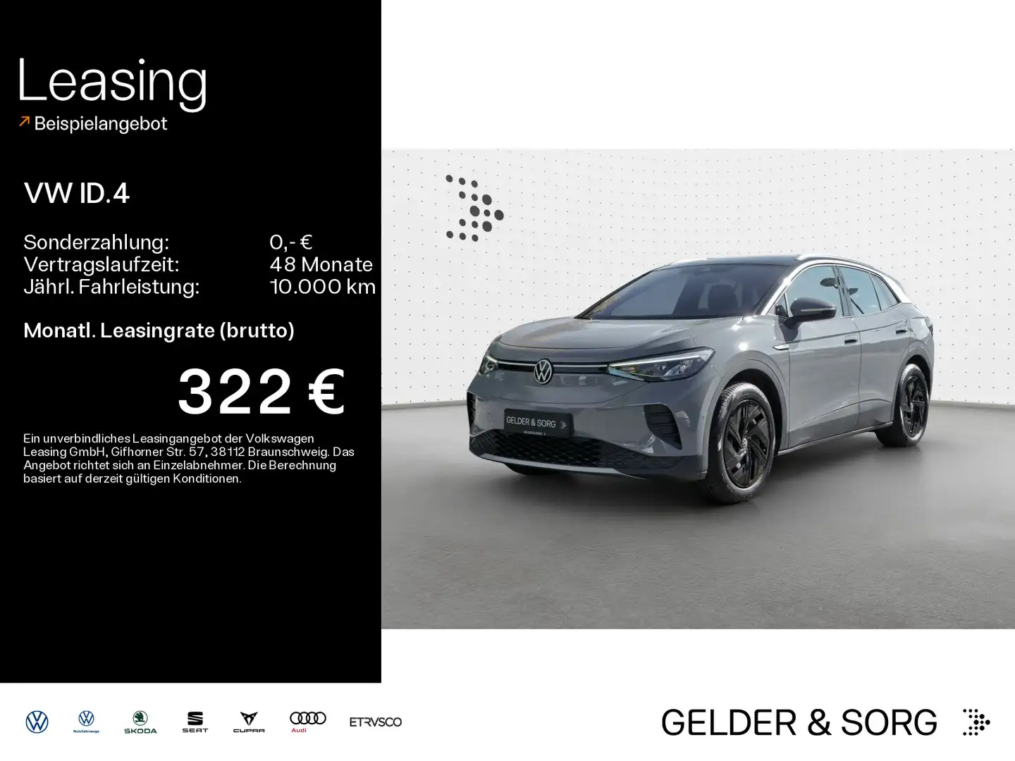 Volkswagen ID.4 Pro Performance LED*RFK*AHK*ACC*DAB*Navi* Grau - 1