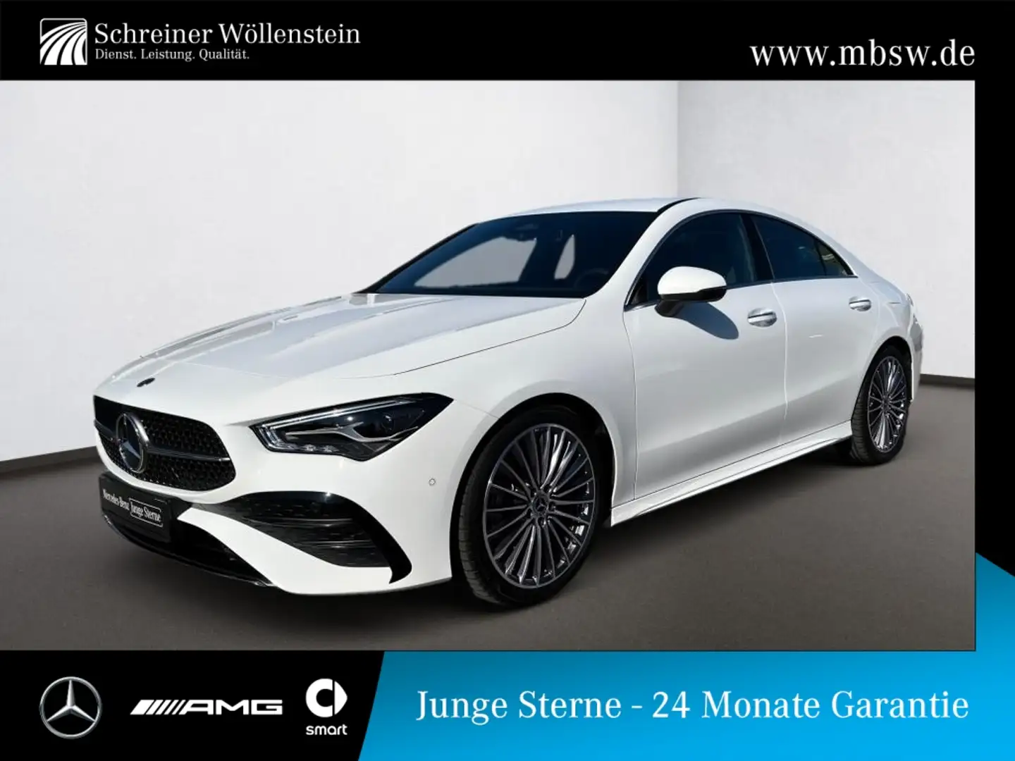 Mercedes-Benz CLA 180 Coupé AMG-Adv+*Alu19*TWA*VZA*KeyGo*Ambi* Blanc - 1