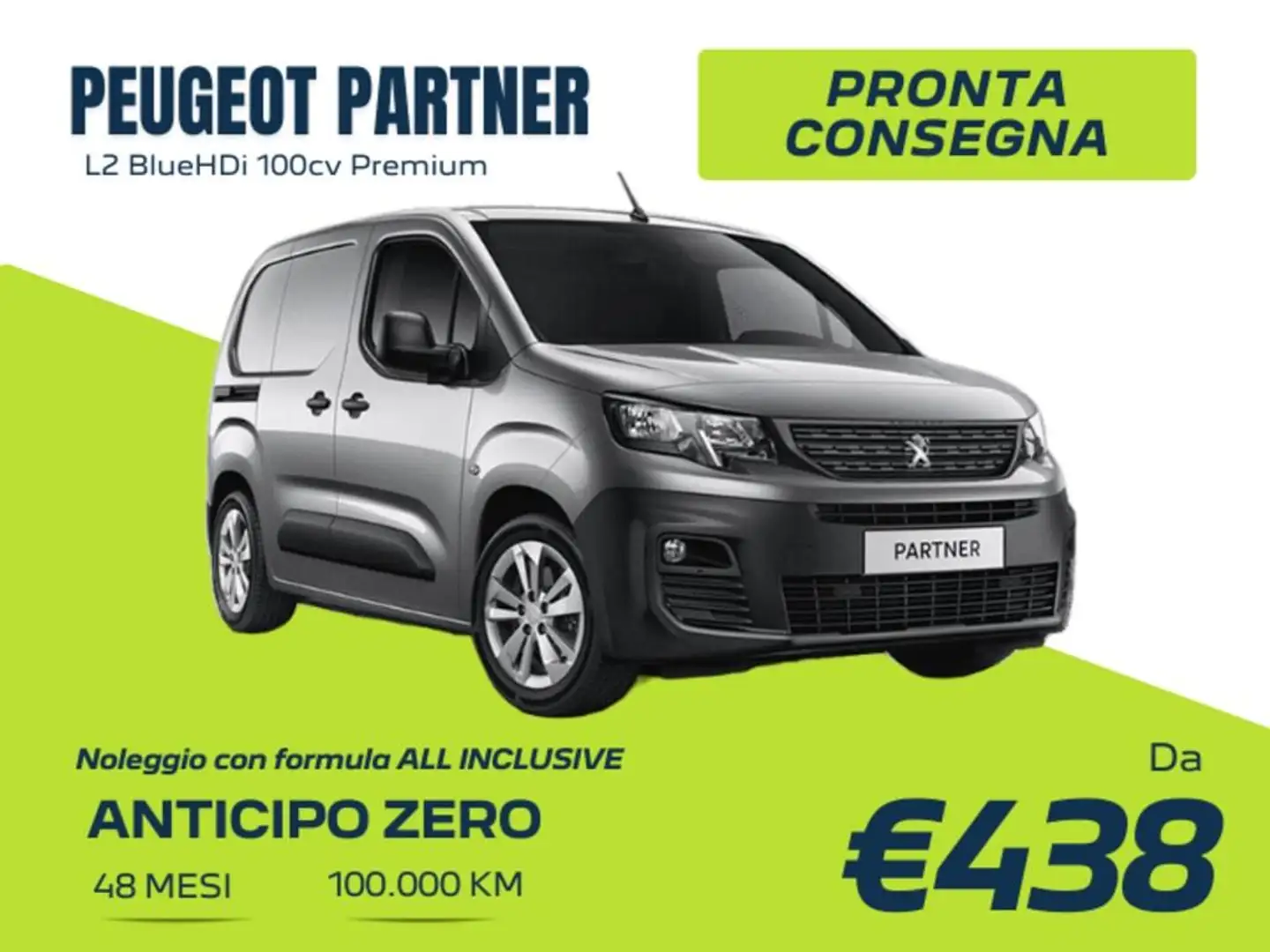 Peugeot Partner 1.5 bluehdi 100cv L2 Premium E6d - PROMO Білий - 1