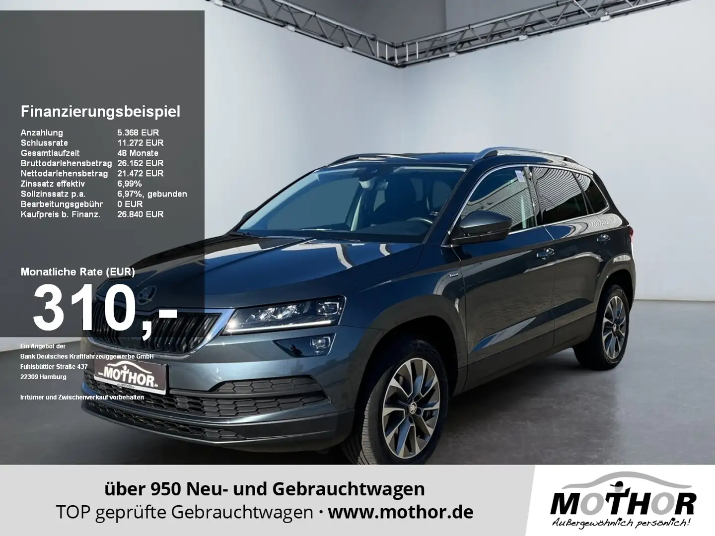 Skoda Karoq Clever 1.5 TSI DSG Spurhalteassistent Grau - 1