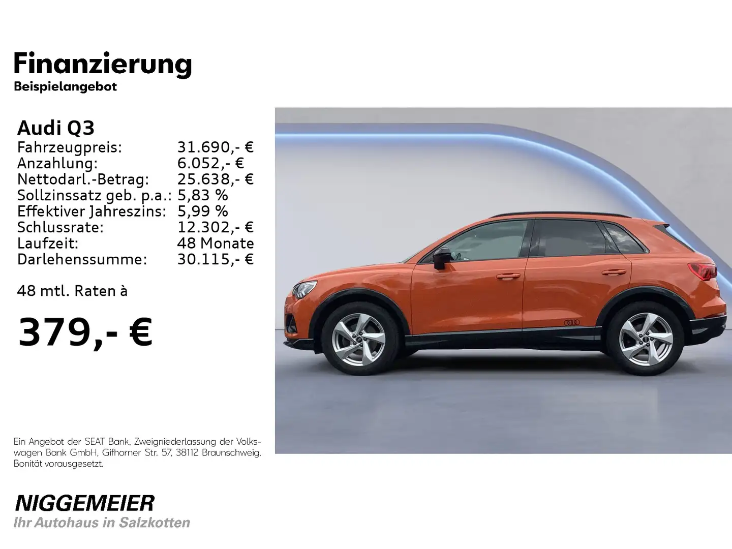 Audi Q3 35TDI advanced PANO+NAVI+KAMERA+LED Orange - 2