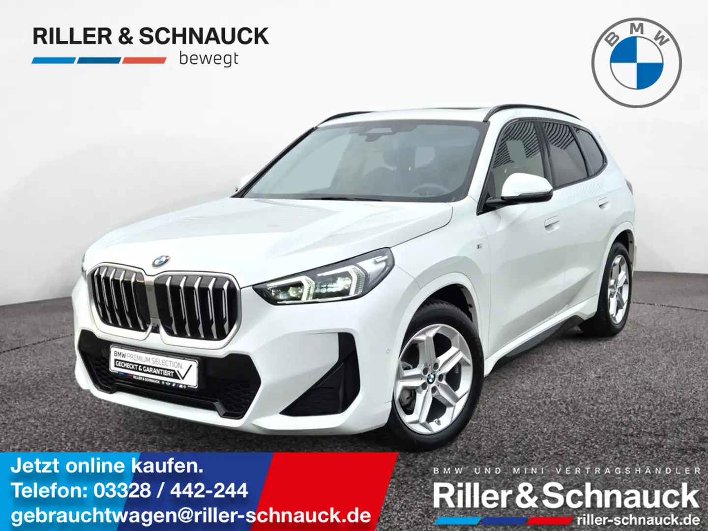 BMW X1 xDrive 20d M Sport PANO+HUD+ACC+360°KAM Weiß - 1