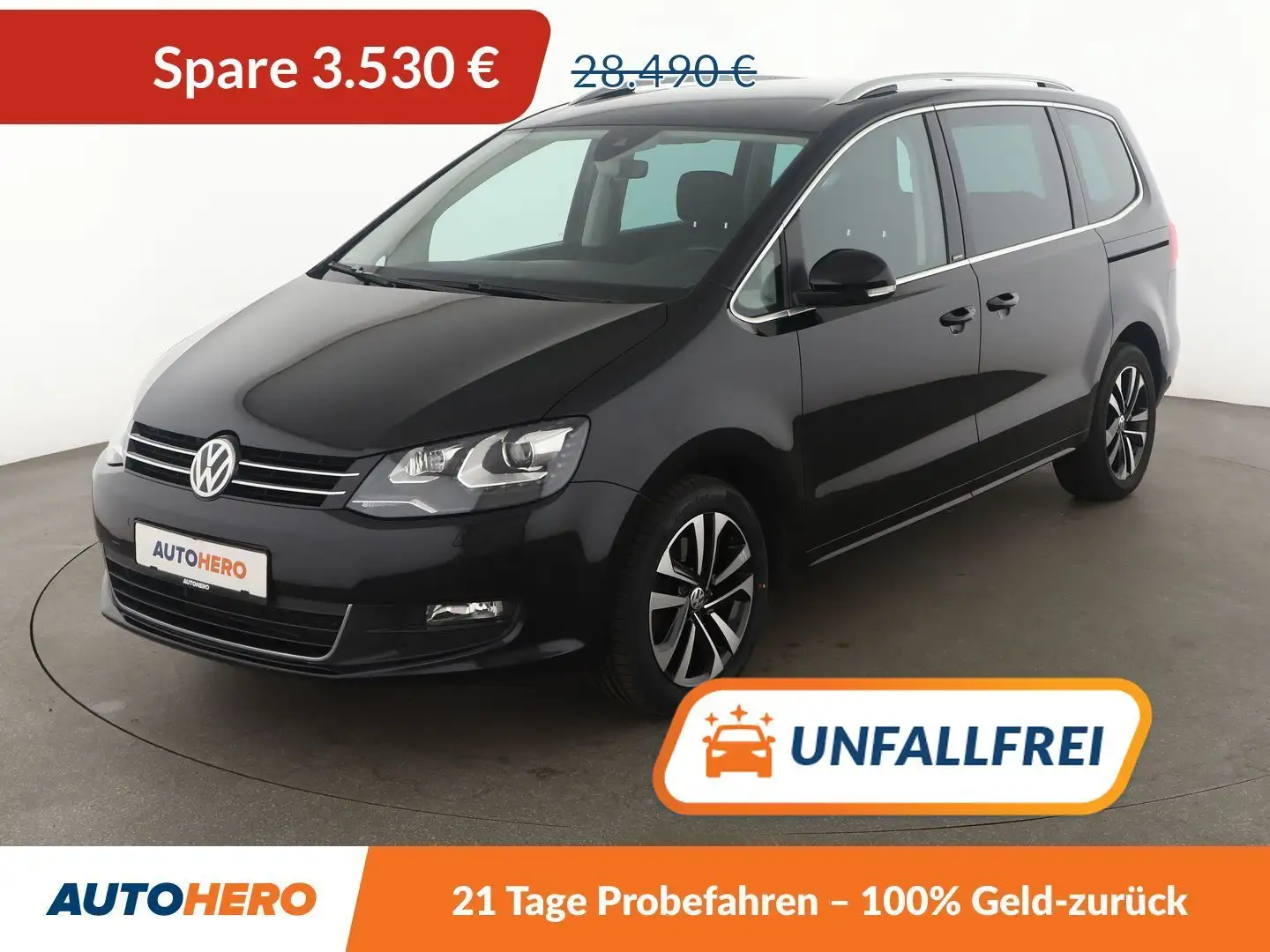 Volkswagen Sharan 1.4 TSI United Aut.*NAVI*CAM*SHZ* Schwarz - 1