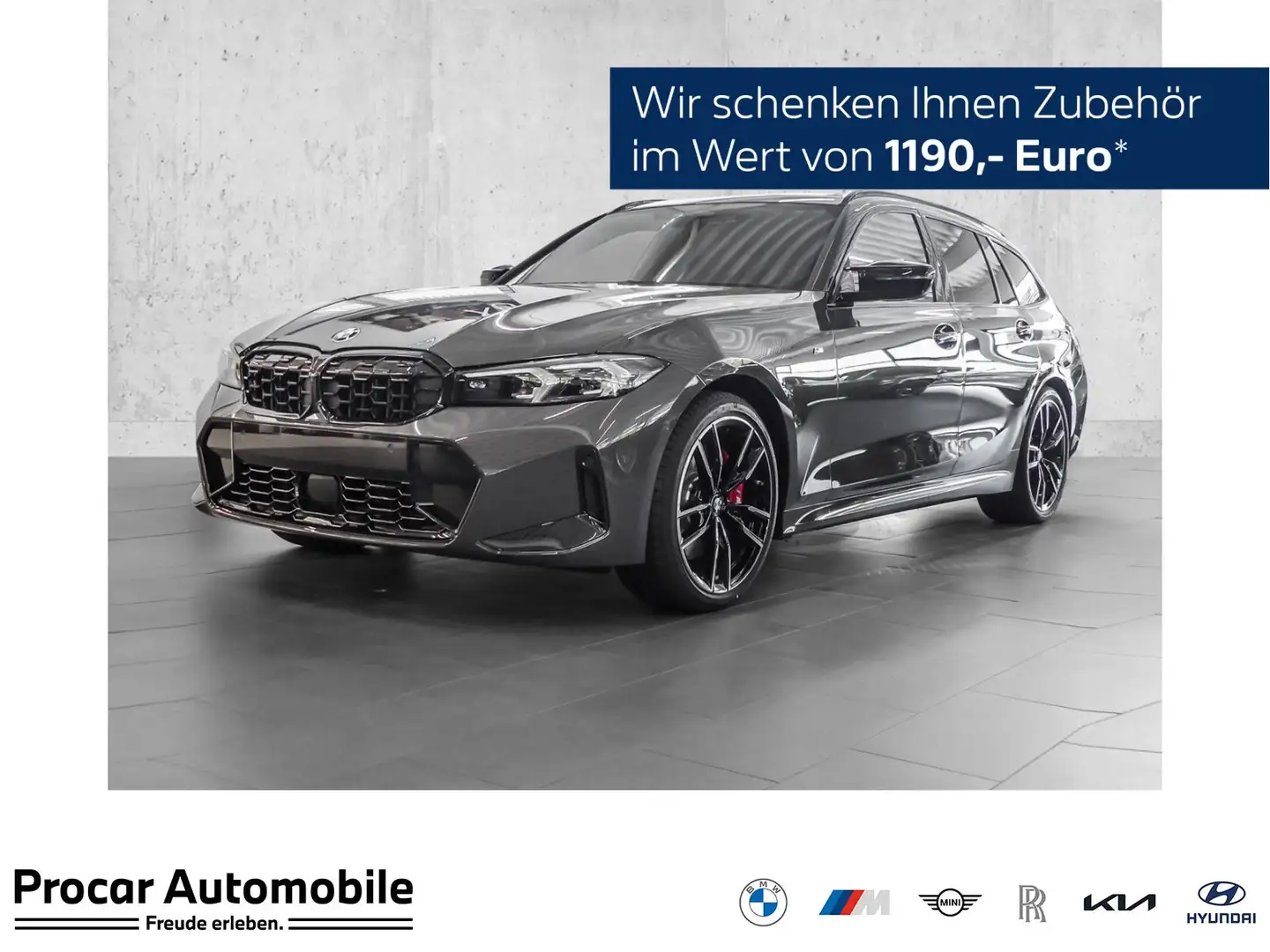BMW 340 M340d xDrive LM19 M Sport Pro AHK PANO Adapt.LED Gris - 1