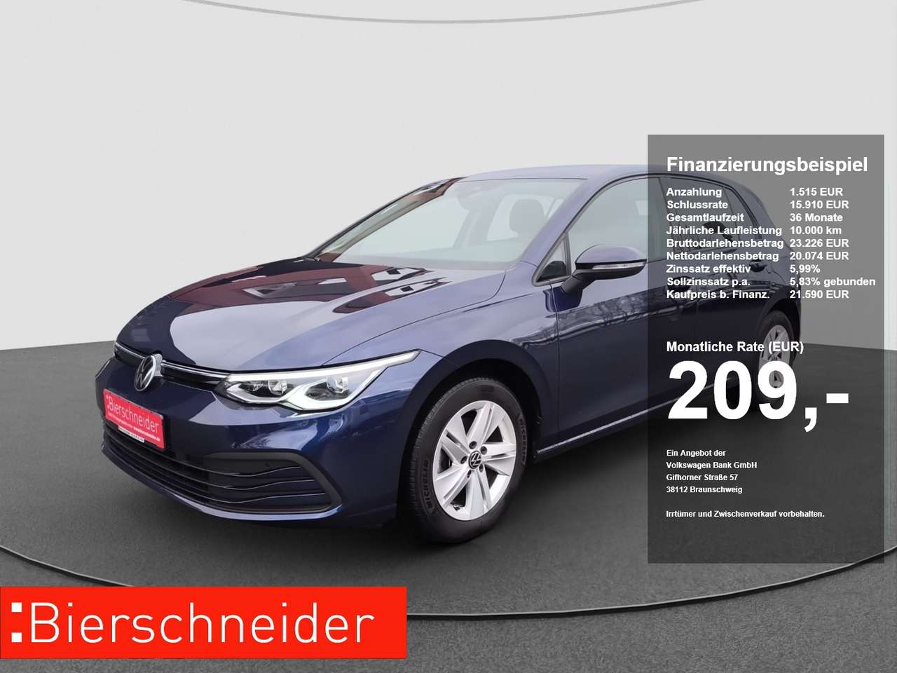 Volkswagen Golf 2024 — 8 2.0 TDI DSG Life ACC NAVI SHZ LED CAM KEYLESS