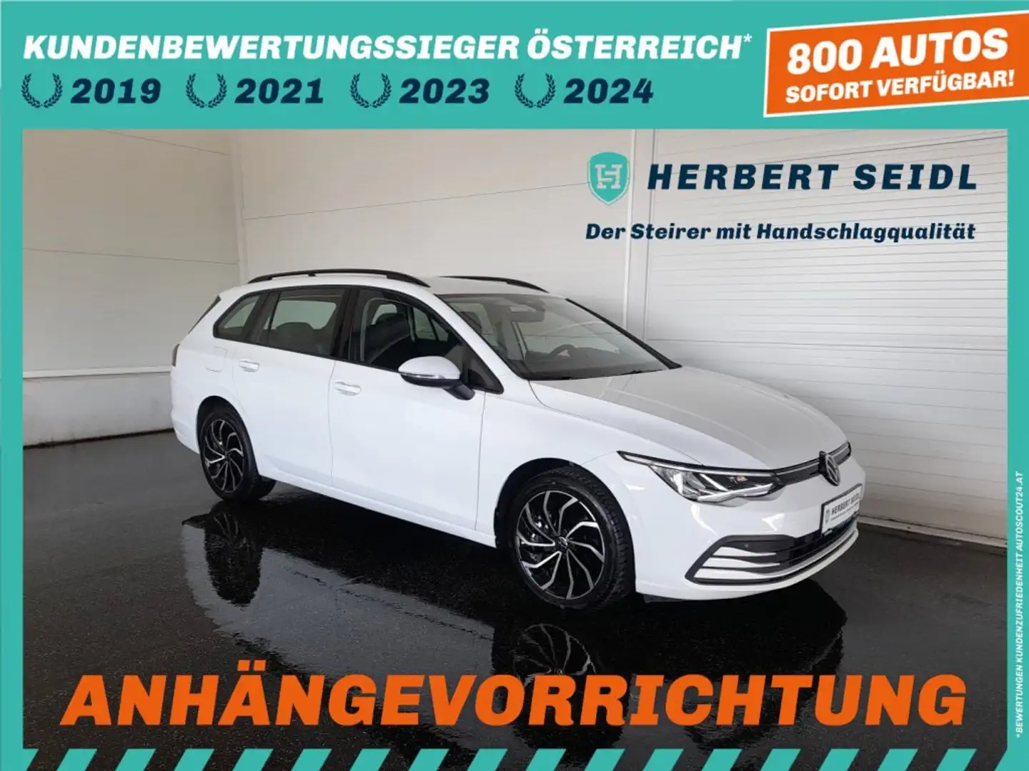 Volkswagen Golf VIII Variant LIFE 2,0 TDI DSG *MEMORY & MASSAGE / 17 ZOLL / AHV / VOLL-LED MIT FLA / VIRTUELL PRO / NAVI / ACC / TRAVEL A Weiß - 1