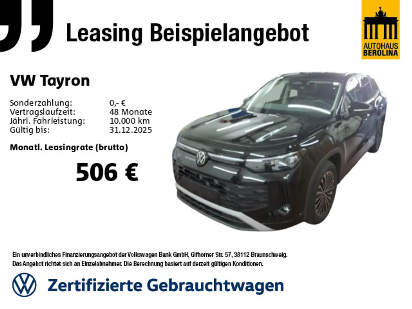 Volkswagen Tayron 2.0 TDI Life DSG *AHK*ACC*R-CAM*SHZ* Schwarz - 1