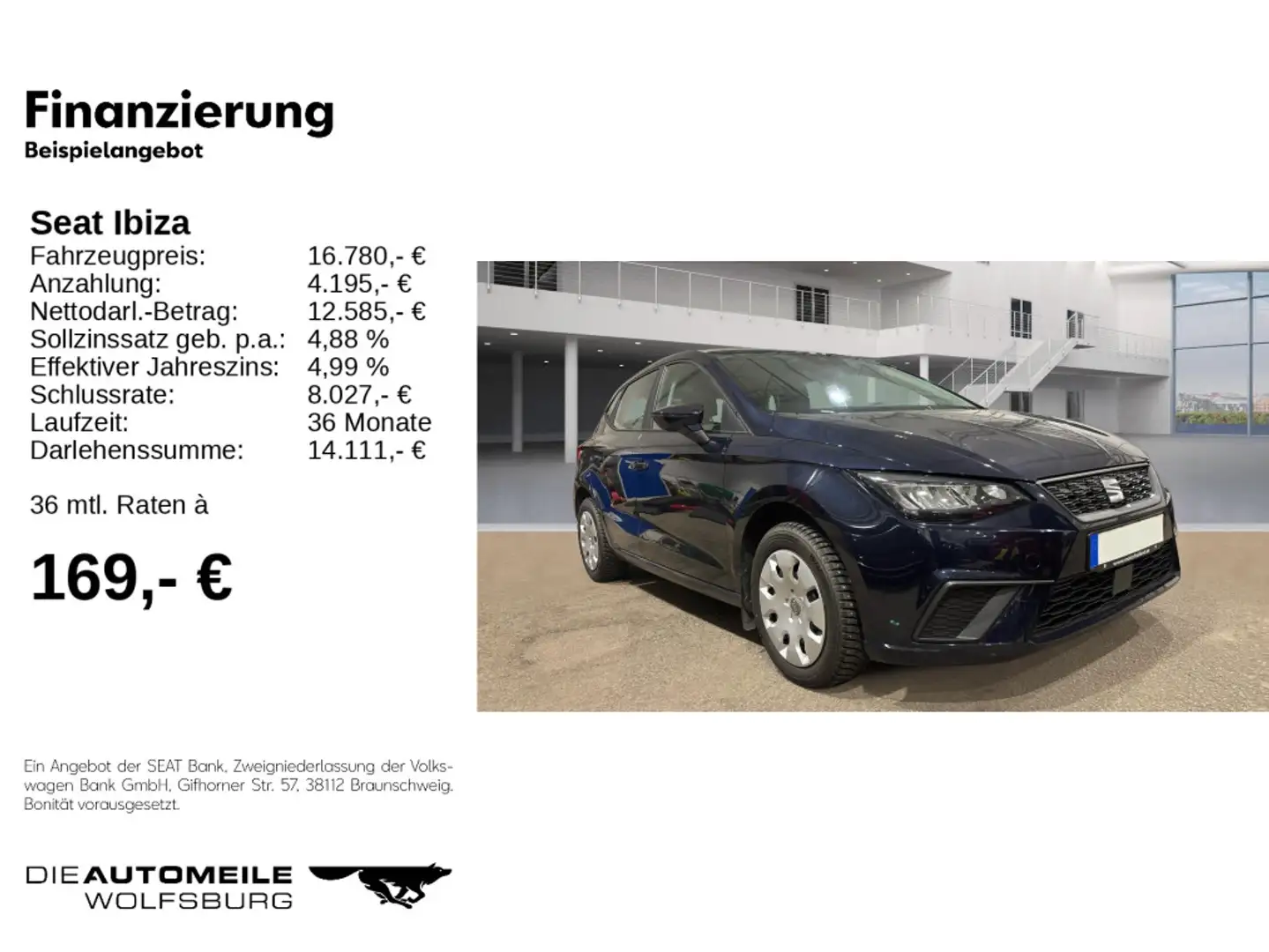 SEAT Ibiza 1.0 TSI DSG Style SITZHZ/CLIMATR/PDC Blauw - 2