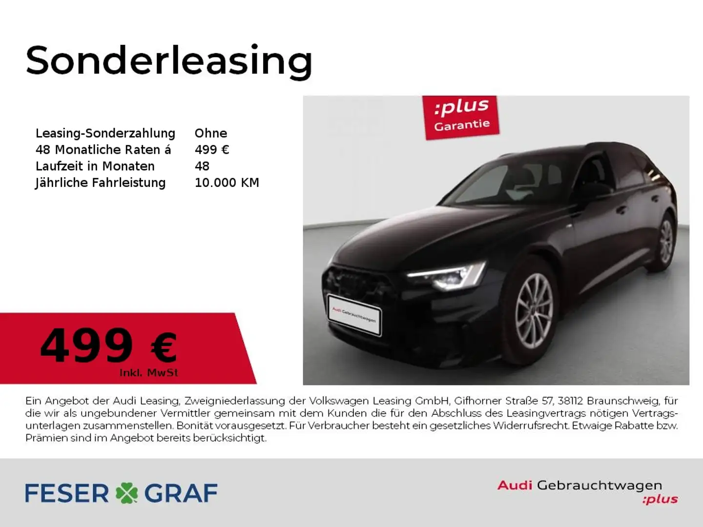Audi A6 Avant 50TDI S line Matrix/Leder/HuD/Pano/AHK Schwarz - 1