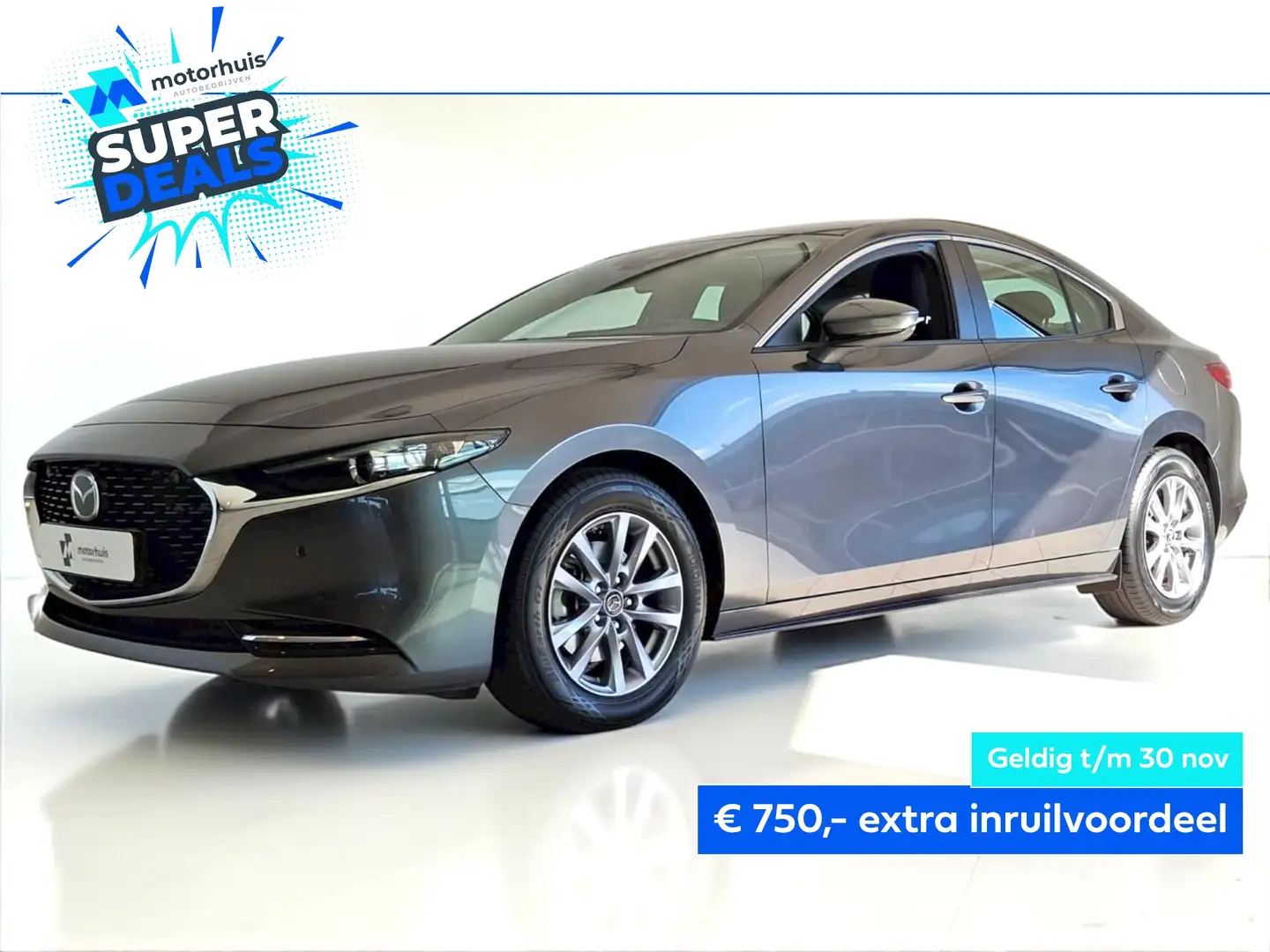Mazda 3 Sedan Skyactiv-M Hybrid 180pk Comfort AUTOMAAT BOS Gris - 1