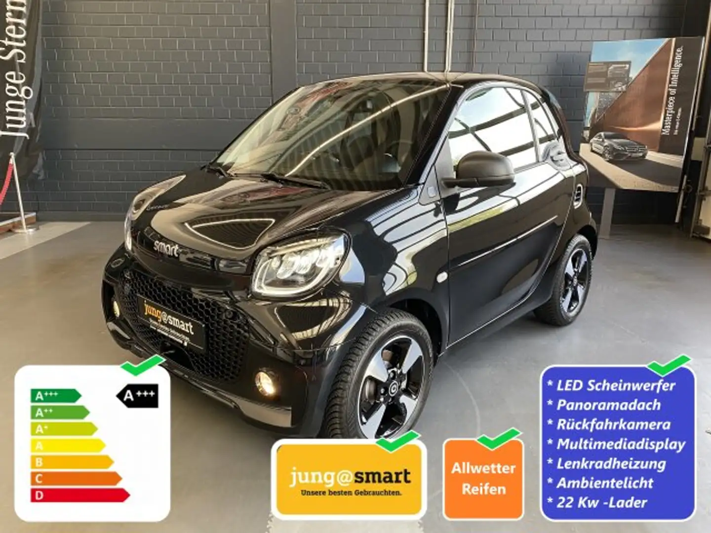 smart forTwo smart EQ fortwo Exclusive LED Kamera Panorama... Noir - 1