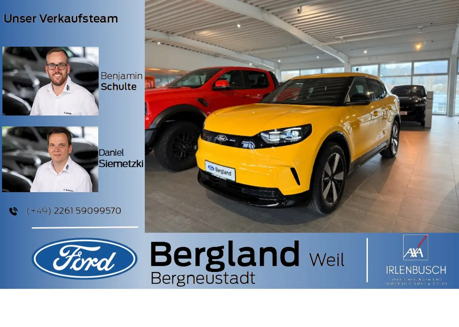 Ford Capri 77 kWh Extended Range LED*AHK*360Kam.*iACC Jaune - 1